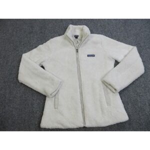 Patagonia Los Gatos Fleece Jacket Womens Small White‎ Sherpa Full Zip STY25211